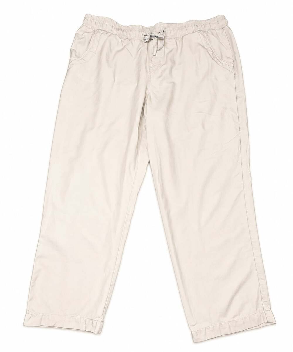 Maurices Women's Beige Cotton Blend Pull-On Casual Pants